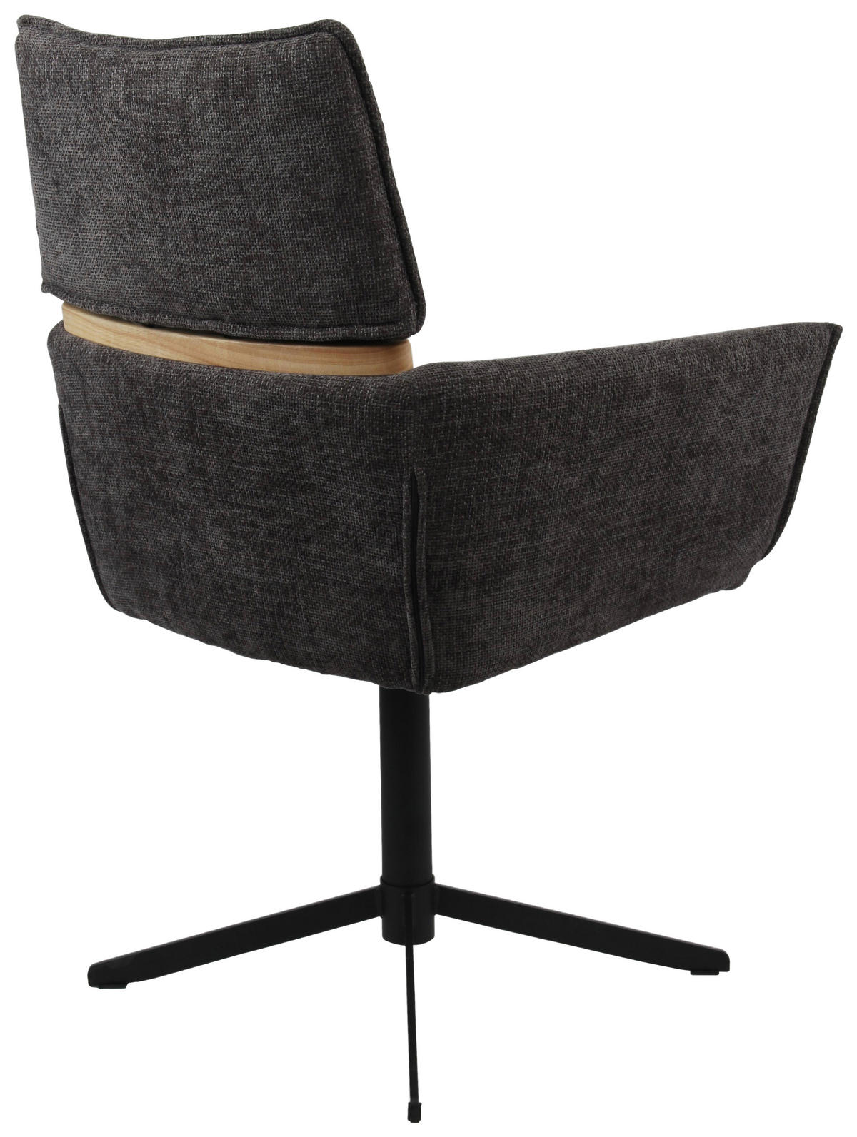 CHEFSESSEL Webstoff Dunkelgrau  - Dunkelgrau/Schwarz, MODERN, Holz/Textil (62/86/56cm) - MID.YOU