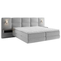 BOXSPRINGBETT 200/200 cm  in Grau  - Schwarz/Grau, Basics, Holz/Holzwerkstoff (200/200cm) - Esposa