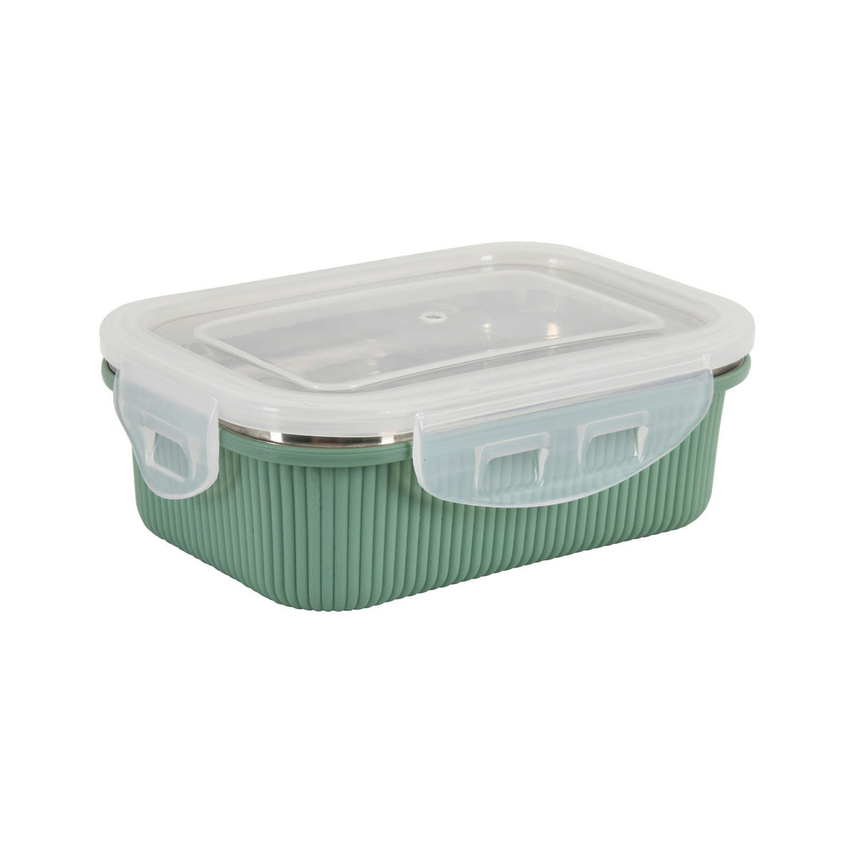 Recipient Depozitare Alimente  0.600 L  - străveziu/culoare inox, Basics, plastic/metal (18,2/13,1/5,8cm) - Homeware Profession.