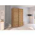 SCHWEBETÜRENSCHRANK 137/223/68 cm 2-türig Eichefarben  - Eichefarben, Design, Holzwerkstoff/Kunststoff (137/223/68cm) - Novel