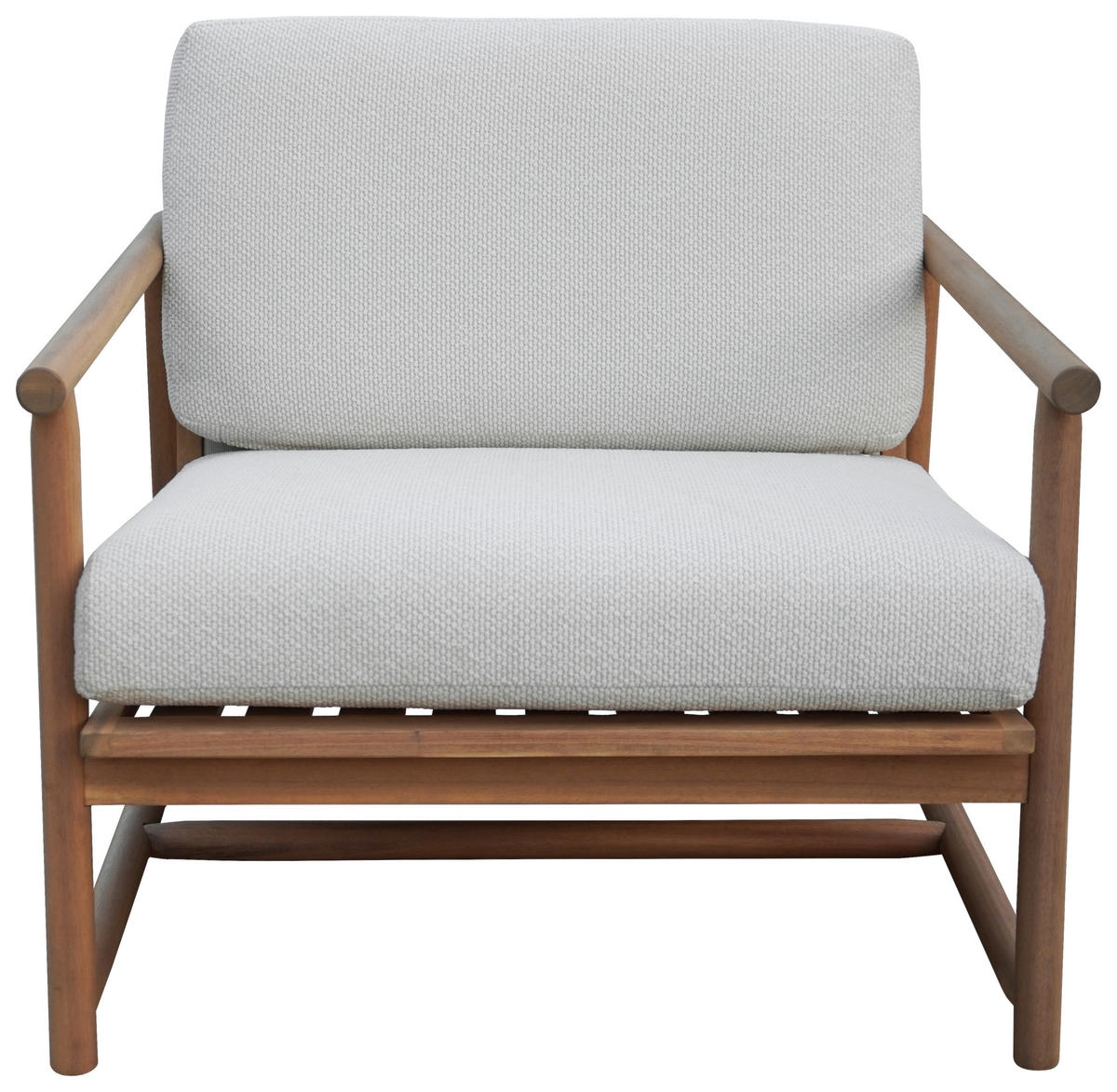 GARTENSET 4-teilig Webstoff Akaziemassiv 4-teilig  - Beige/Akaziefarben, Design, Holz/Textil (81/71/84cm) - Ambia Garden