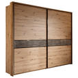 SCHWEBETÜRENSCHRANK  in Eichefarben, Eiche Artisan  - Eichefarben/Anthrazit, KONVENTIONELL, Holzwerkstoff/Metall (240/226/63cm) - Xora