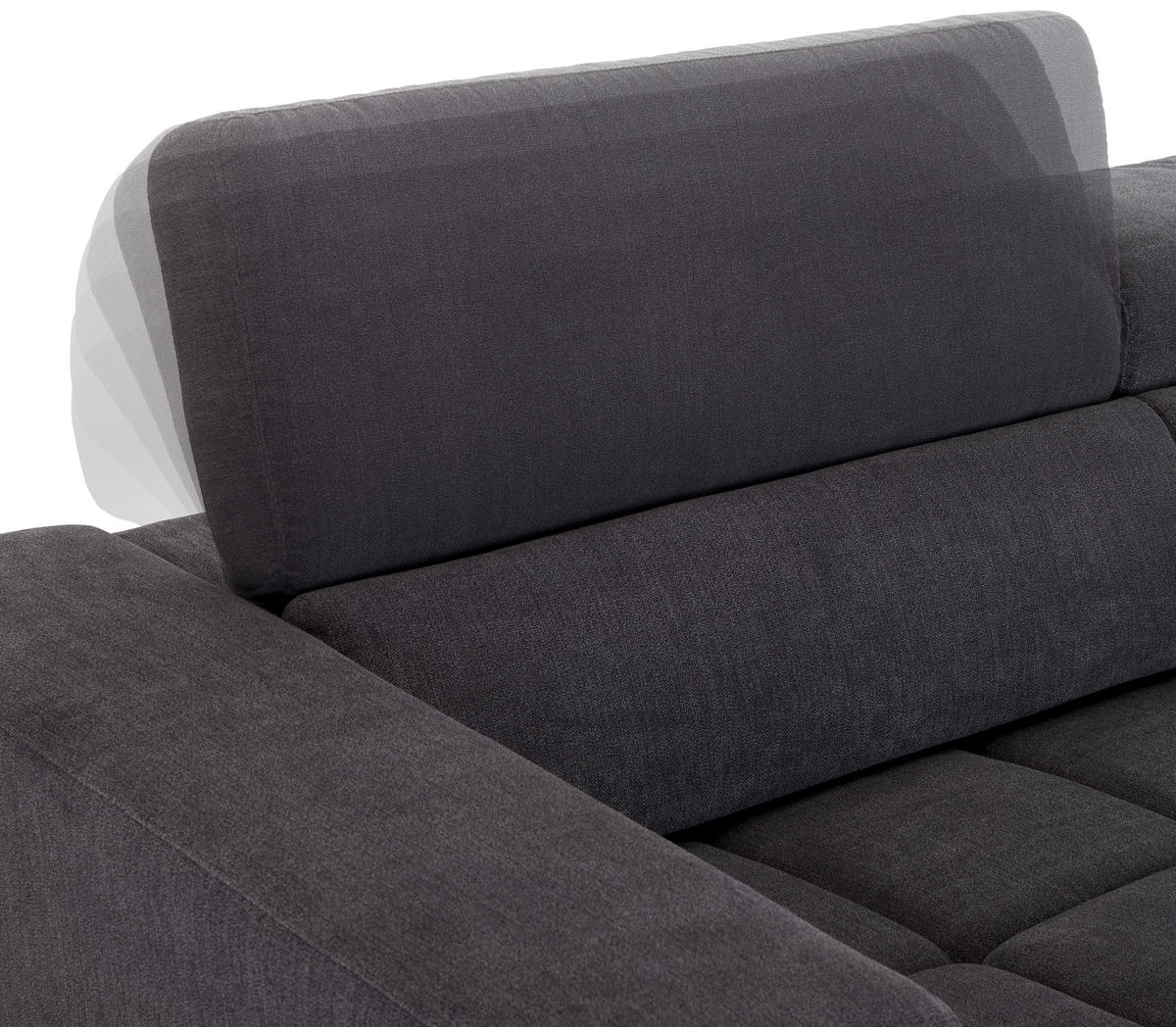 Wohnlandschaft "Hogan" , in Webstoff Grau  - Silberfarben/Grau, Modern, Holz/Textil (299/212cm) - Livetastic