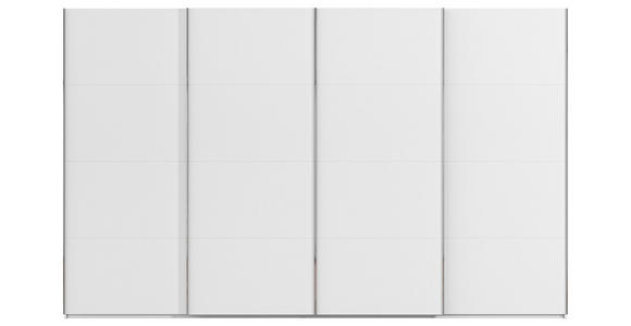 SCHWEBETÜRENSCHRANK  in Weiß  - Chromfarben/Weiß, Design, Holzwerkstoff/Metall (361/235/68cm) - Novel