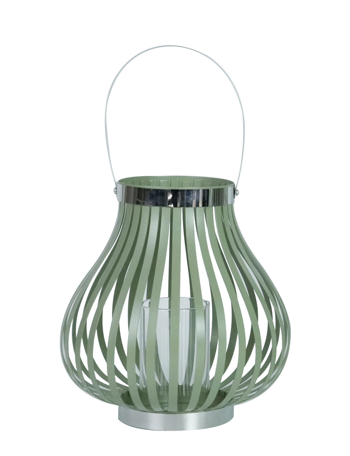 LATERNE - Klar/Edelstahlfarben, LIFESTYLE, Glas/Metall (24,5/25,5cm)