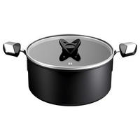 STEKGRYTA 24 cm  - svart/transparent, Design, metall/glas (24cm) - Tefal