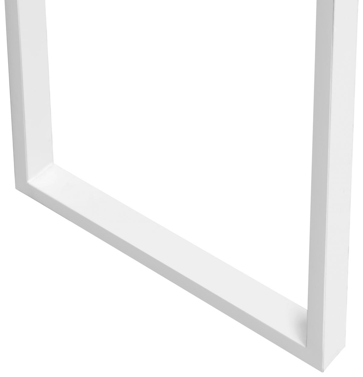 KOTNA PISALNA MIZA kovina, leseni material bela, barve hrasta  - barve hrasta/bela, Moderno, kovina/leseni material (140/60/75cm) - MID.YOU