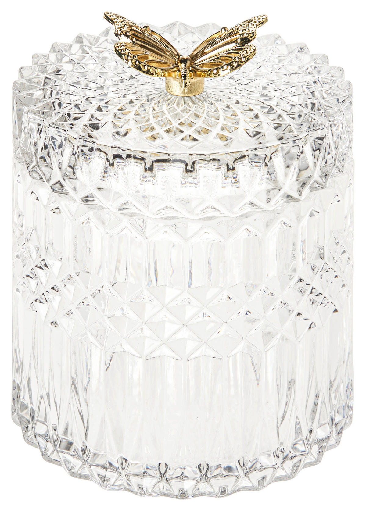 ORGANIZÉR NA ŠPERKY - číra/zlatá, Konventionell, sklo (10,5/12,5cm) - Ambia Home