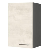 KÜCHENOBERSCHRANK 45/72/35 cm  in Weiß  - Schieferfarben/Edelstahlfarben, MODERN, Holzwerkstoff (45/72/35cm) - Nobilia