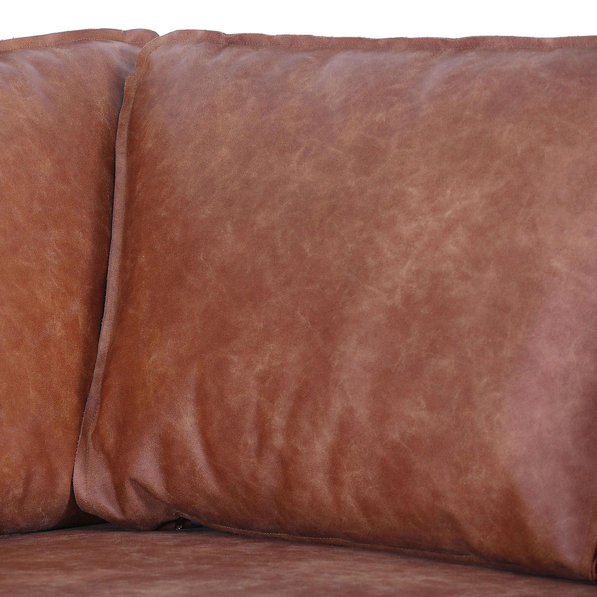 SOFFA i textil cognacfärgad  - cognacfärgad/svart, Klassisk, metall/textil (267/218cm) - MID.YOU