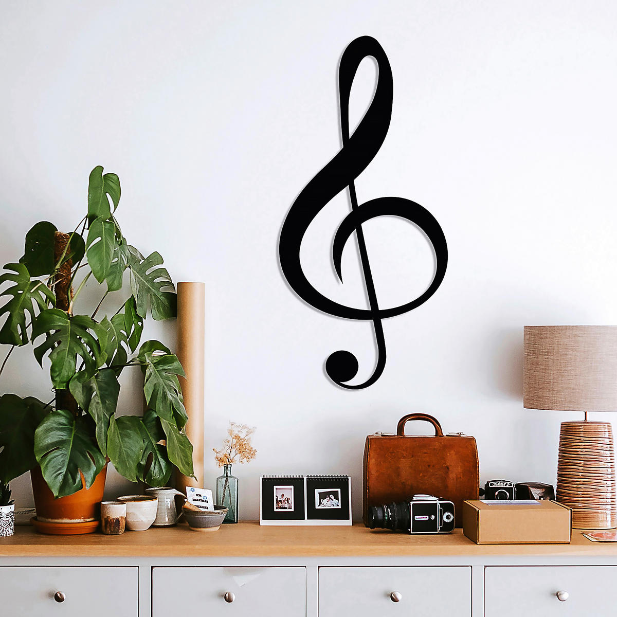 METALLBILD  - Schwarz, Basics, Metall (28/59cm)