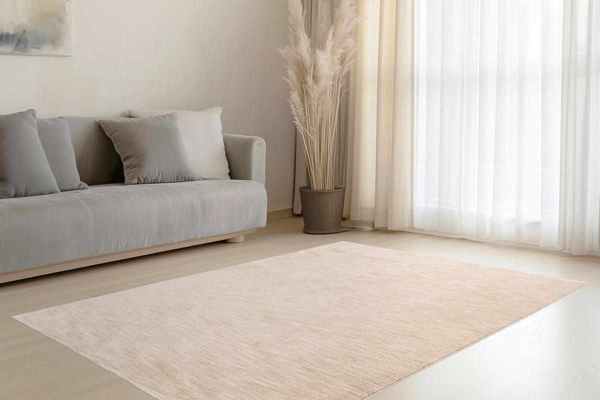 FLACHWEBETEPPICH 160/230 cm Beige rechteckig  - Beige, Basics, Textil (160/230cm) - Kayoom