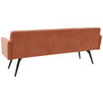 SITZBANK 216/86/68 cm Cord Aprikose Metall  - Aprikose/Schwarz, Design, Textil/Metall (216/86/68cm) - Dieter Knoll