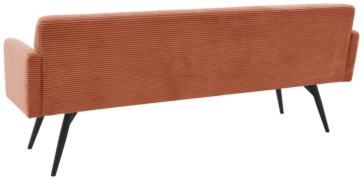SITZBANK 216/86/68 cm  in Aprikose  - Aprikose/Schwarz, Design, Textil/Metall (216/86/68cm) - Dieter Knoll