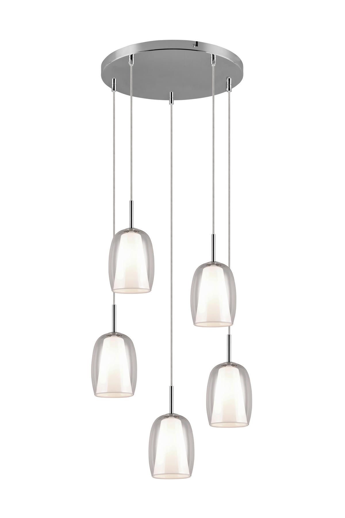 ZÁVĚSNÉ SVÍTIDLO, 48/150 cm  - průhledné/barvy chromu, Basics, kov/sklo (48/150cm)