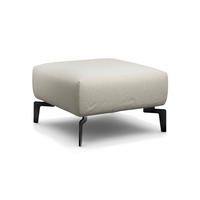 HOCKER Chenille Creme, Naturfarben  - Creme/Schwarz, Design, Textil/Metall (70/70/46cm) - SENSOO