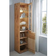 VITRINE in massiv Asteiche Weiß, Eichefarben - Eichefarben/Weiß, Design, Glas/Holz (47/205,5/40cm) - Valnatura
