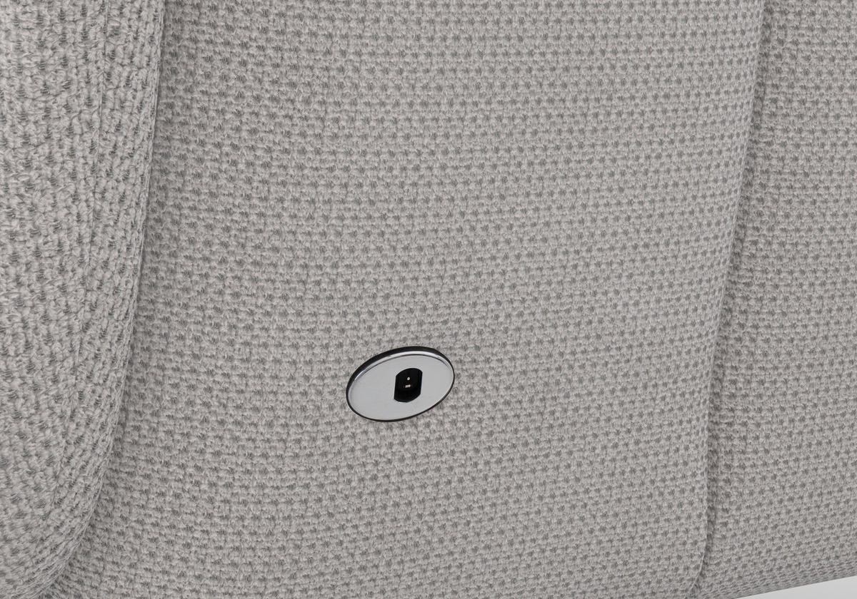SESSEL in Flachgewebe Silberfarben  - Silberfarben/Schwarz, KONVENTIONELL, Textil/Metall (74/112/82cm) - Sit & More