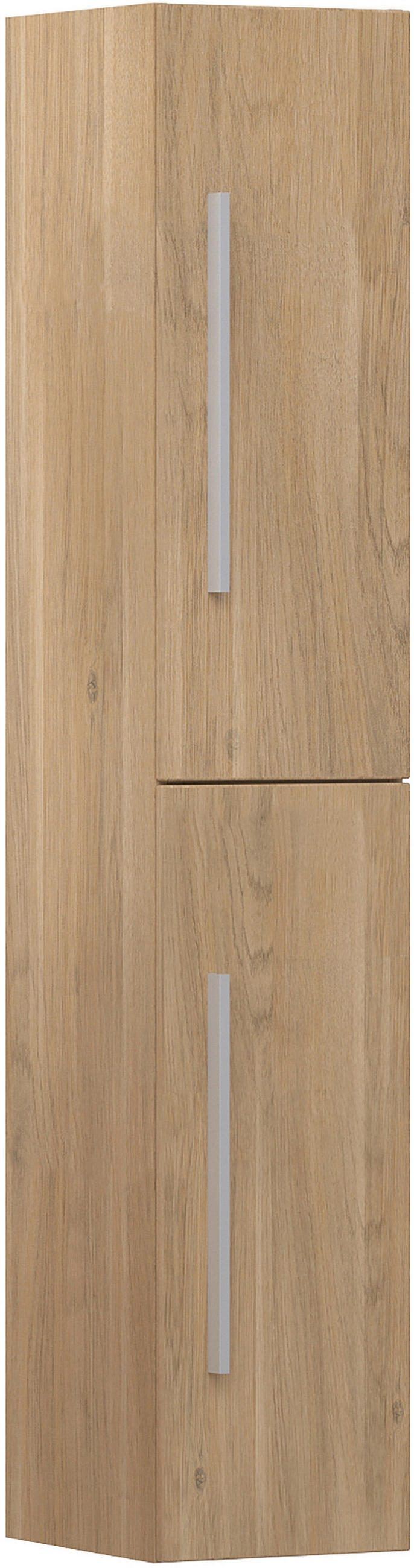 HOCHSCHRANK 40/160/30 cm  - Eichefarben/Weiß, KONVENTIONELL, Glas/Holzwerkstoff (40/160/30cm) - Belluti