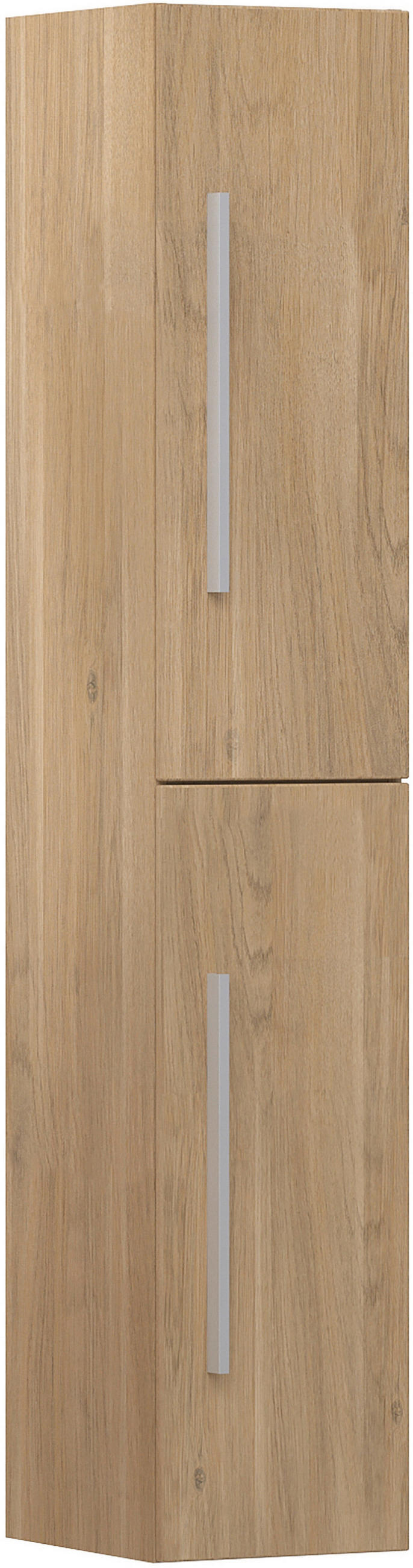 HOCHSCHRANK 40/160/30 cm  - Eichefarben/Weiß, KONVENTIONELL, Glas/Holzwerkstoff (40/160/30cm) - Belluti