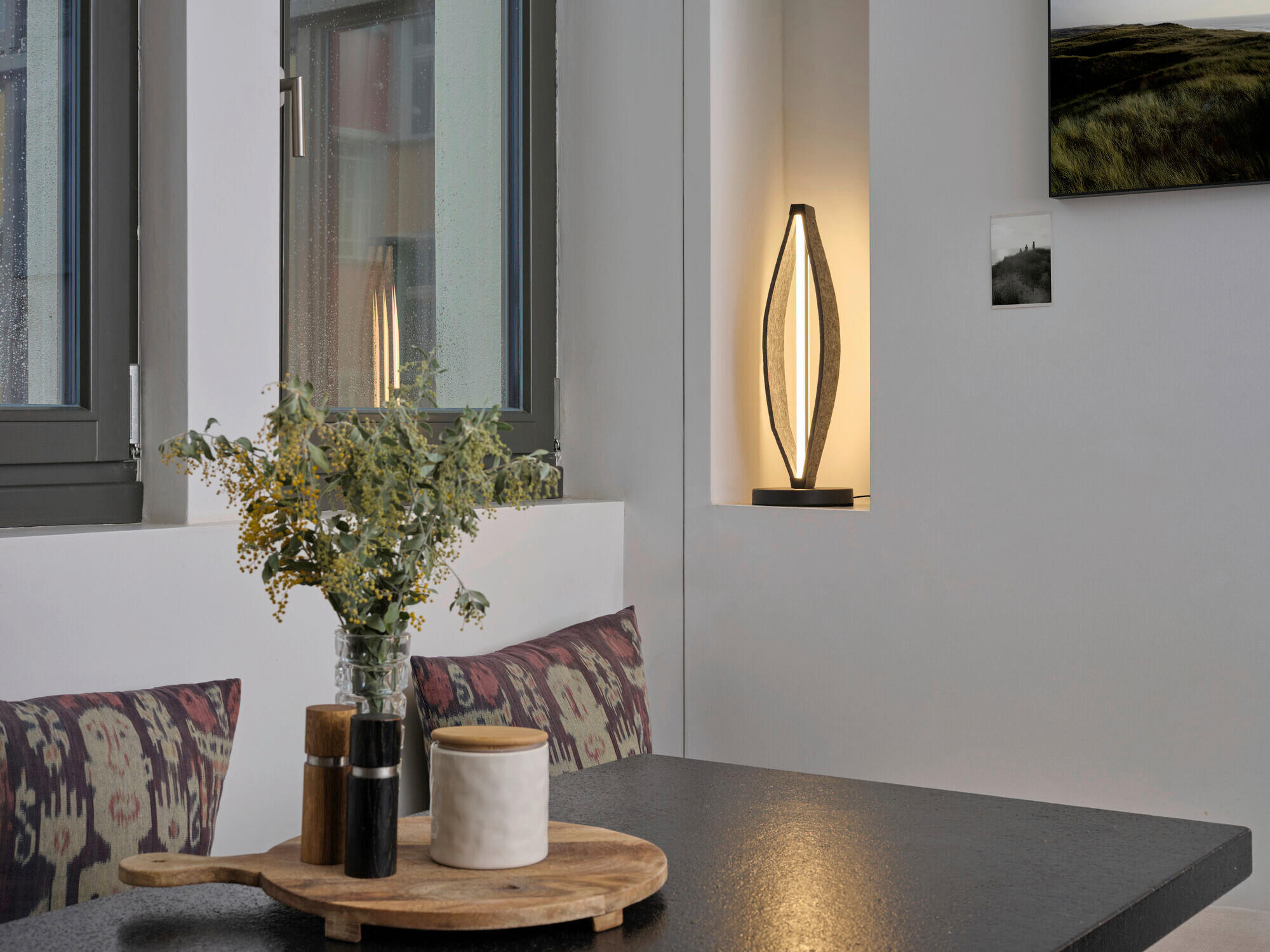 LED-TISCHLEUCHTE 18/52,5 cm   - Dunkelgrau, Design, Kunststoff/Textil (18/52,5cm) - Osram