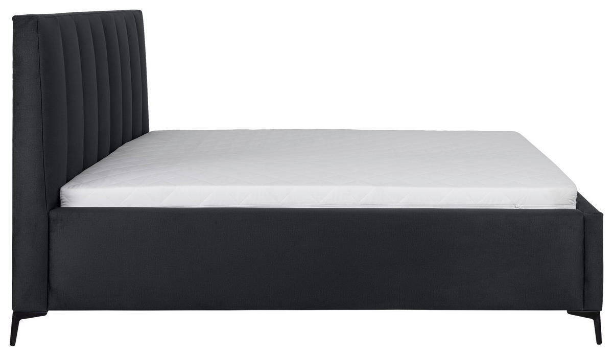 POLSTERBETT Lattenrost, Bettkasten 140/200 cm  in Schwarz  - Birkefarben/Schwarz, KONVENTIONELL, Holz/Textil (140/200cm) - Boxxx