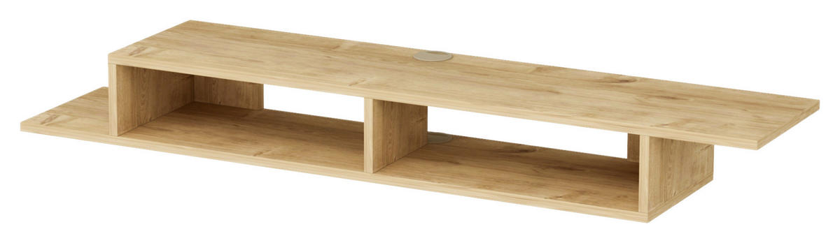 NÁSTENNÁ POLICA, farba duba, 149/16,4/29,6 cm - farba duba, Design, kompozitné drevo (149/16,4/29,6cm) - Livetastic