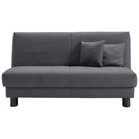 SCHLAFSOFA mit Relaxfunktion Flachgewebe Dunkelgrau  - Dunkelgrau/Schwarz, Design, Textil/Metall (160/85/100cm) - Carryhome