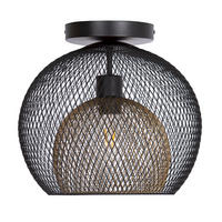 DECKENLEUCHTE     - Goldfarben/Schwarz, Design, Metall (30/28,5cm)