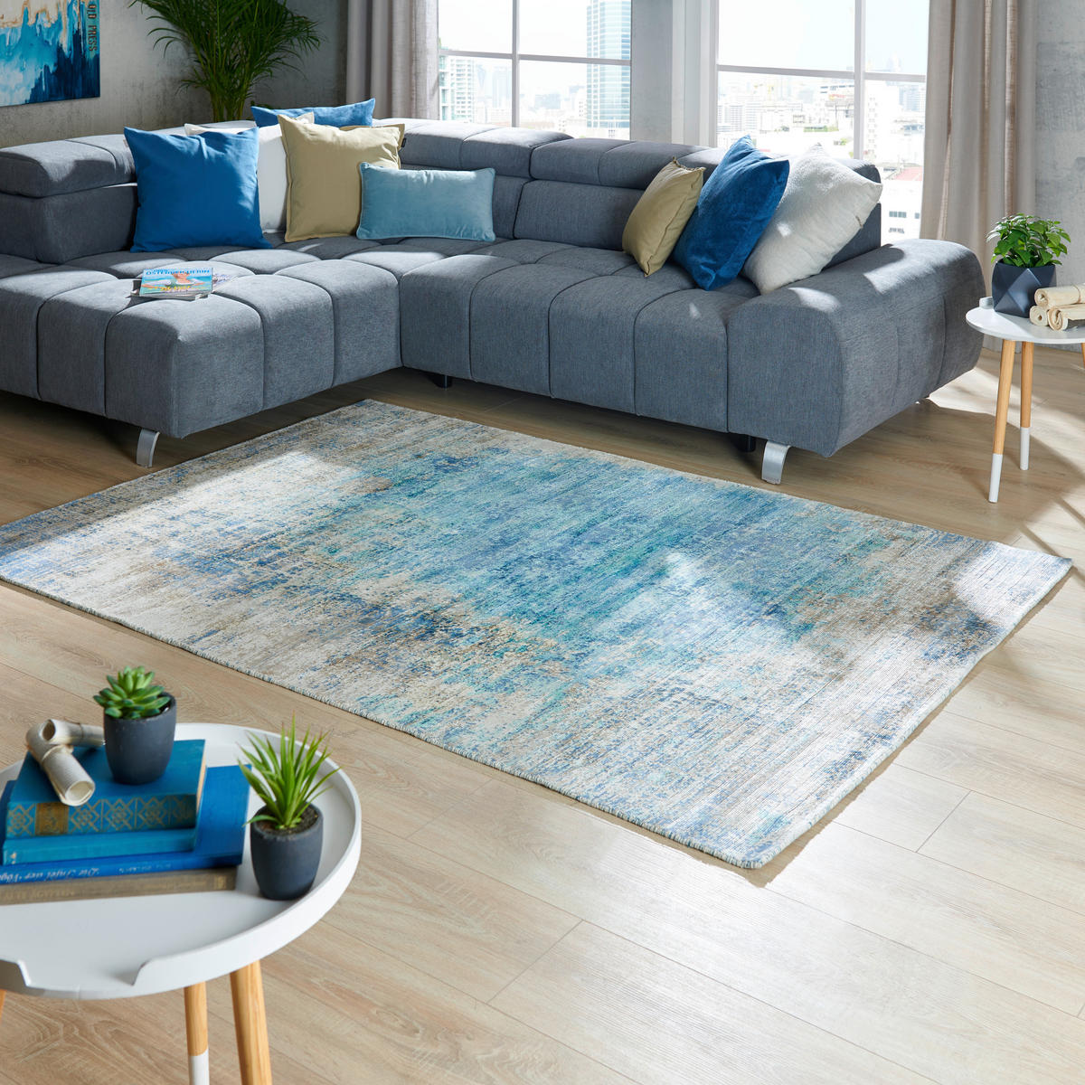 ORIENTALISK MATTA 120/180 cm Sky Dancer Blau  - blå, Trend, textil (120/180cm) - Cazaris