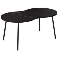 COUCHTISCH 90/41/42 cm formgebogen Schwarz  - Schwarz, Design, Holzwerkstoff (90/41/42cm) - MID.YOU