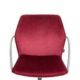 DREHSTUHL  in Samt Edelstahlfarben, Bordeaux  - Chromfarben/Edelstahlfarben, Design, Kunststoff/Textil (56,5/82-94/60cm) - Novel