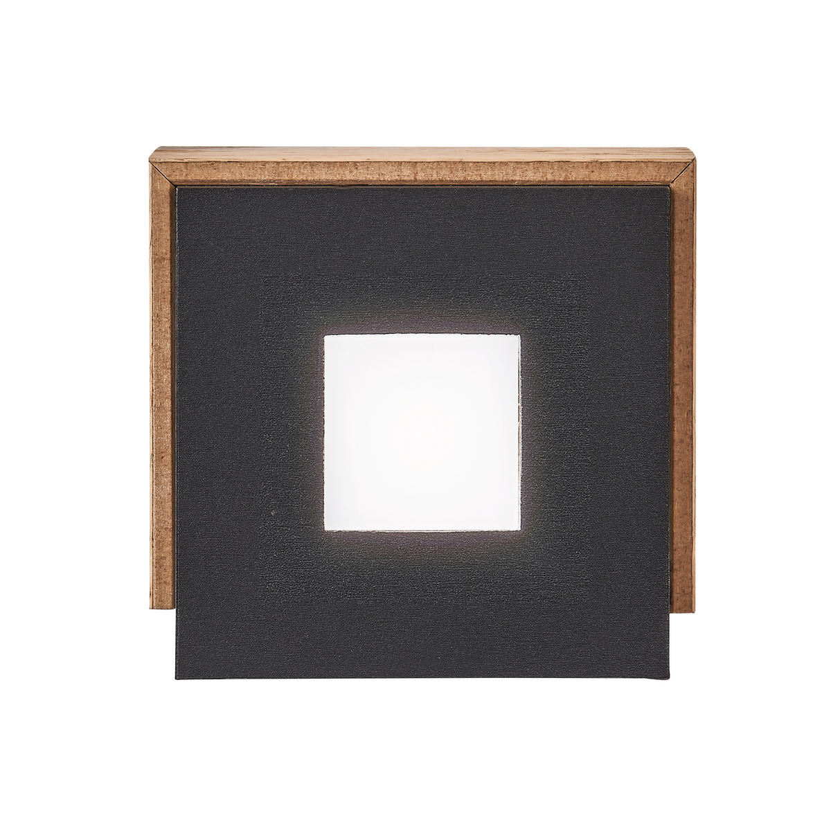 LED-WANDLEUCHTE Form 10/11/11 cm  - Eichefarben/Schwarz, Natur, Holz/Metall (10/11/11cm) - Grossmann
