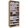 SCHUHREGAL 70/183/37 cm  - Buchefarben/Schwarz, Konventionell, Holzwerkstoff/Kunststoff (70/183/37cm) - MID.YOU