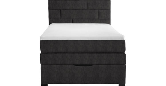 BOXSPRINGBETT 140/200 cm in Anthrazit - Wengefarben/Anthrazit, KONVENTIONELL, Textil (140/200cm) - Carryhome