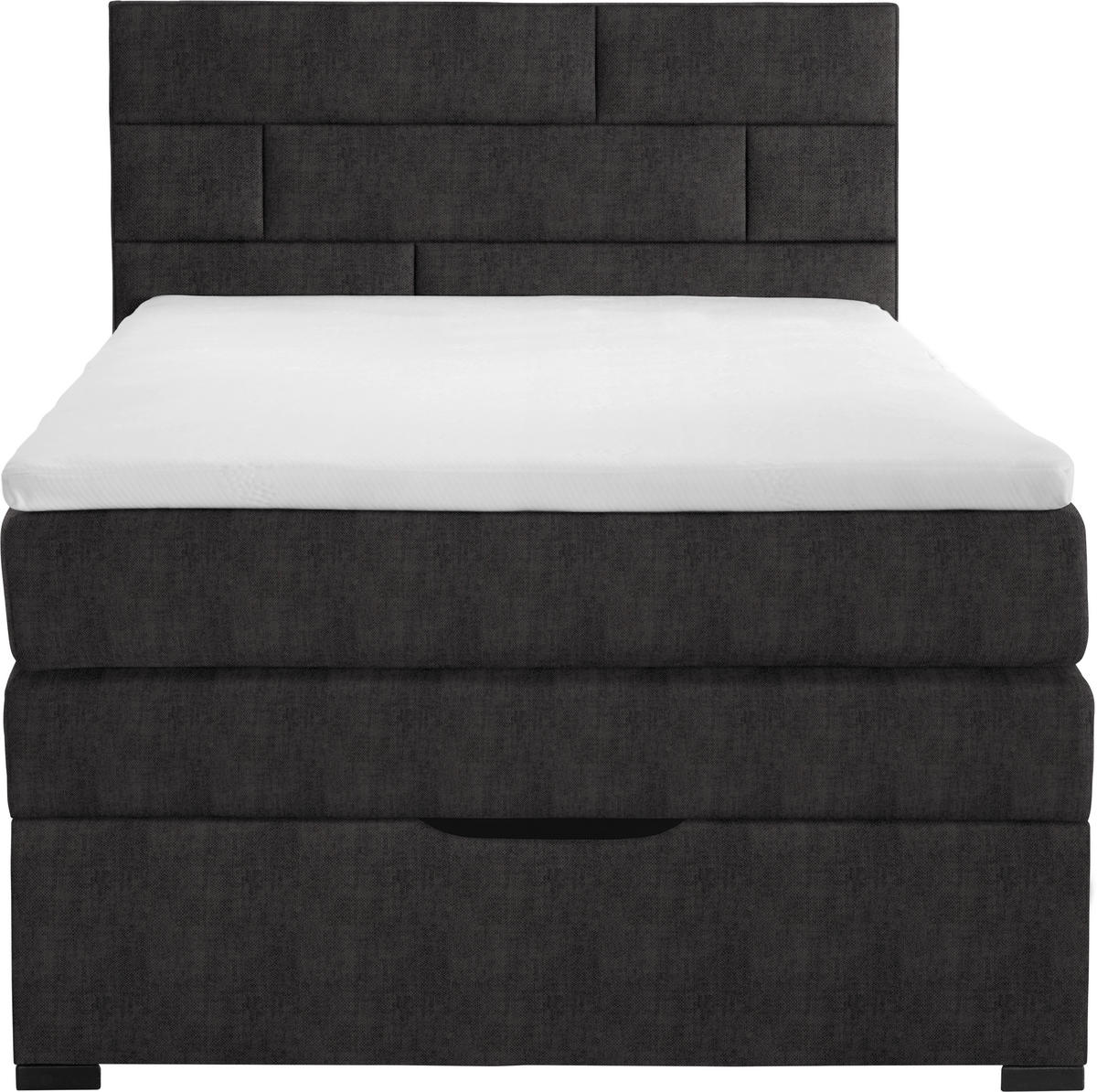 BOXSPRINGBETT 120/200 cm  in Anthrazit  - Wengefarben/Anthrazit, Konventionell, Holz/Textil (120/200cm) - Carryhome