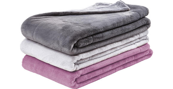FELLDECKE YUKON 150/200 cm - Anthrazit, Design, Textil (150/200cm) - Novel