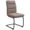 SCHWINGSTUHL  in Eisen Webstoff  - Taupe/Schwarz, Design, Textil/Metall (46/62,5/95cm) - Cantus