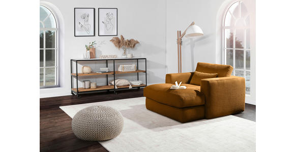 XXL-SESSEL - Bernsteinfarben/Schwarz, ROMANTIK / LANDHAUS, Kunststoff/Textil (120/67/140cm) - Landscape