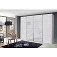 SCHWEBETÜRENSCHRANK 316/223/68 cm 4-türig Weiß  - Chromfarben/Weiß, KONVENTIONELL, Glas/Holzwerkstoff (316/223/68cm) - Novel