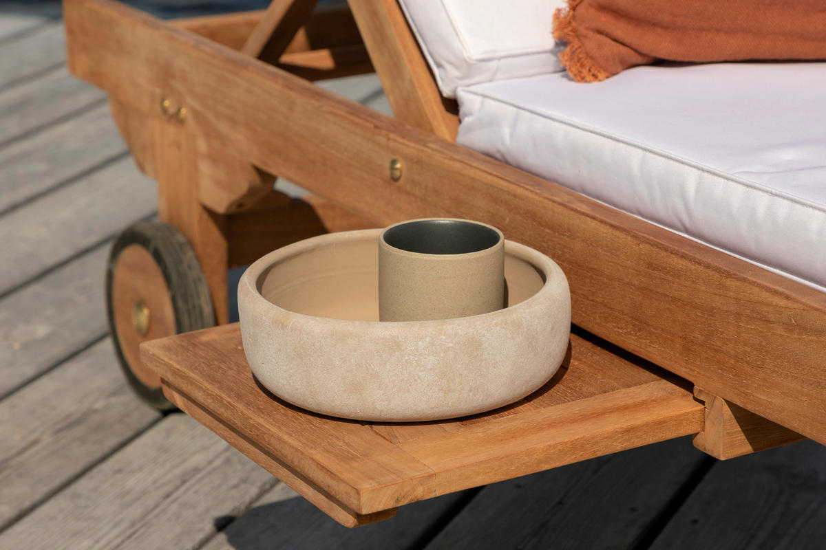 SONNENLIEGE 200/33/65 cm Teakholz  - Teakfarben, KONVENTIONELL, Holz (200/33/65cm) - Gardenson