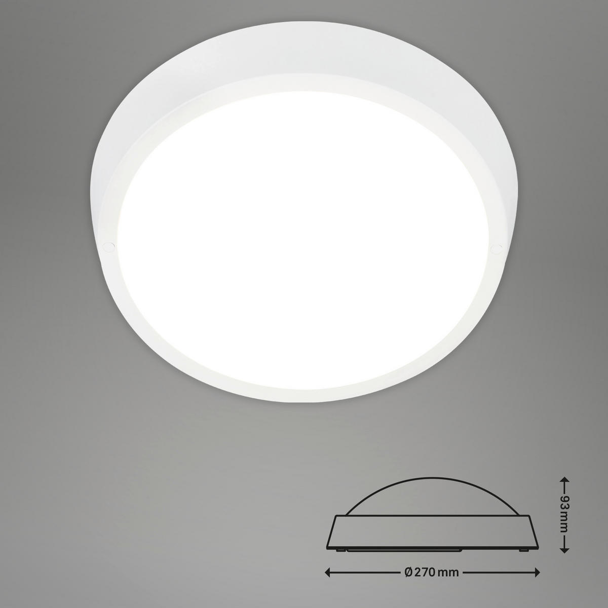 STROPNA SVJETILJKA VANJSKA  - bijela, Basics, plastika (27/9,3cm)
