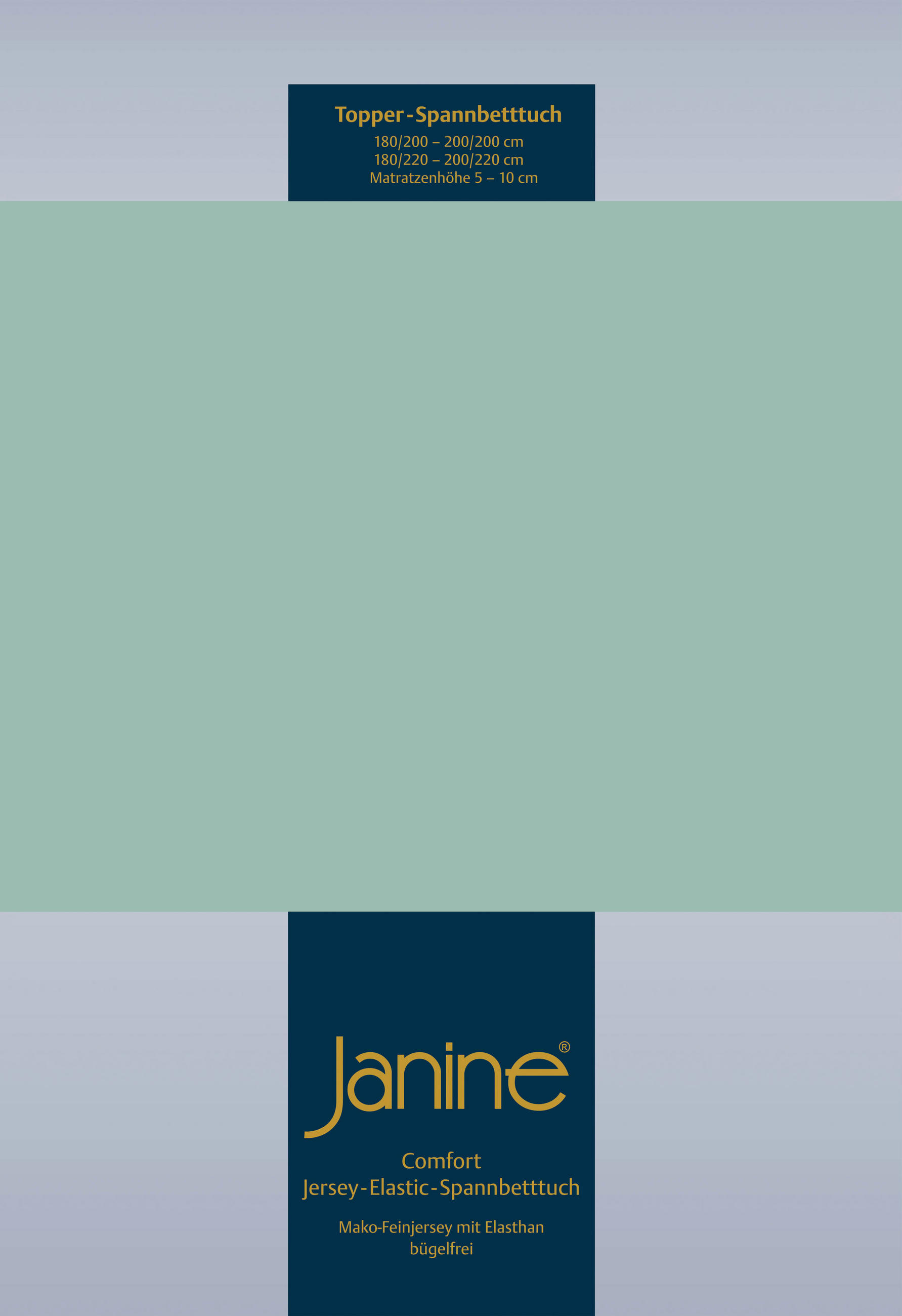 TOPPER-SPANNBETTTUCH Jersey  - Grün, Basics, Textil (150/200/10cm) - Janine