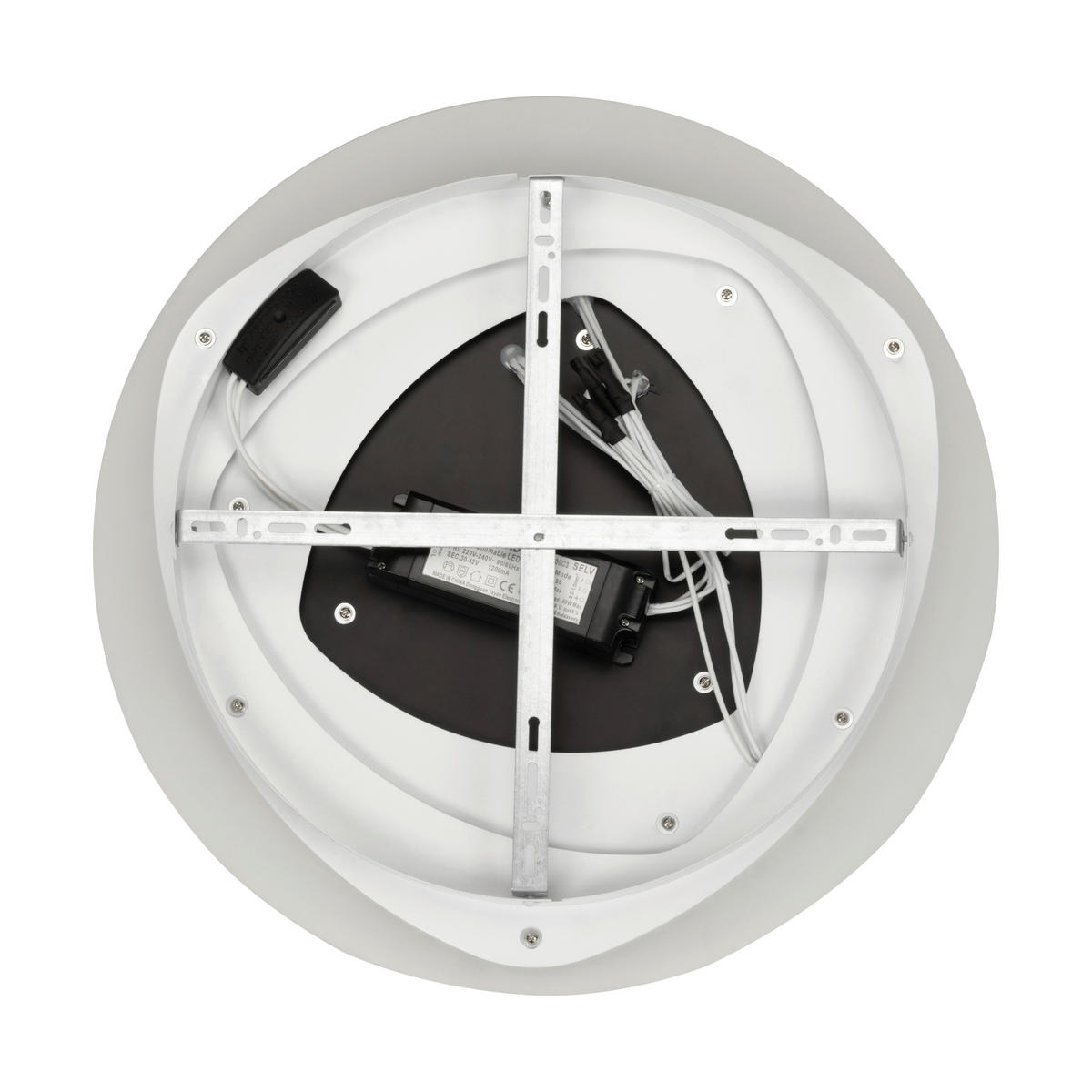 LED-DECKENLEUCHTE 50/5,5 cm   - Schwarz/Weiß, Design, Kunststoff/Metall (50/5,5cm) - Novel