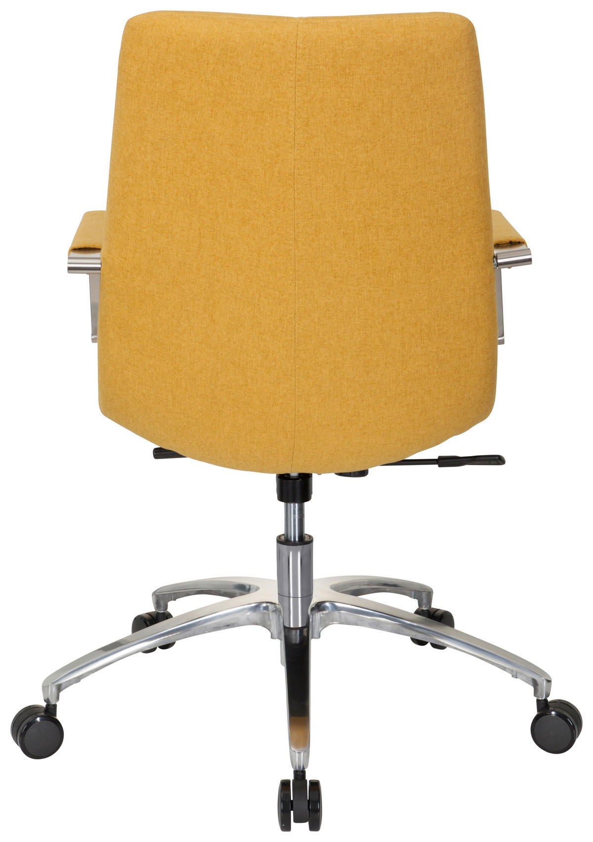 VRTLJIVI STOL tekstil rumena  - rumena/barve aluminija, Moderno, kovina/umetna masa (57/100/75cm) - MID.YOU