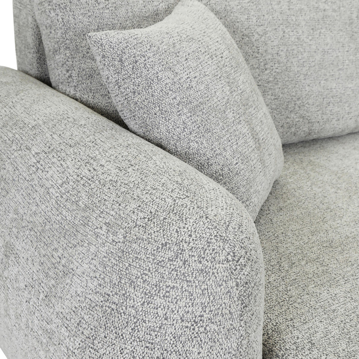 ECKSOFA Grau Flachgewebe Zierkissen, Rückenkissen, Bettkasten, Schlaffunktion, Rücken echt, Liegefläche im Originalstoff  - Schwarz/Grau, KONVENTIONELL, Kunststoff/Textil (145/285cm) - Carryhome