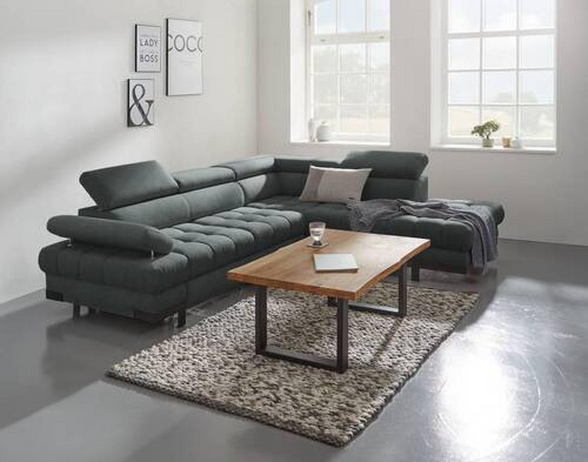 KUTNA GARNITURA tekstil  boje grafita   - boje grafita/crna, Design, tekstil/metal (263/223cm) - Welnova