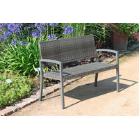 LAVICE PRO DVA kov, plast - tmavě šedá, Basics, kov/plast (116/60/87cm) - Gardenson