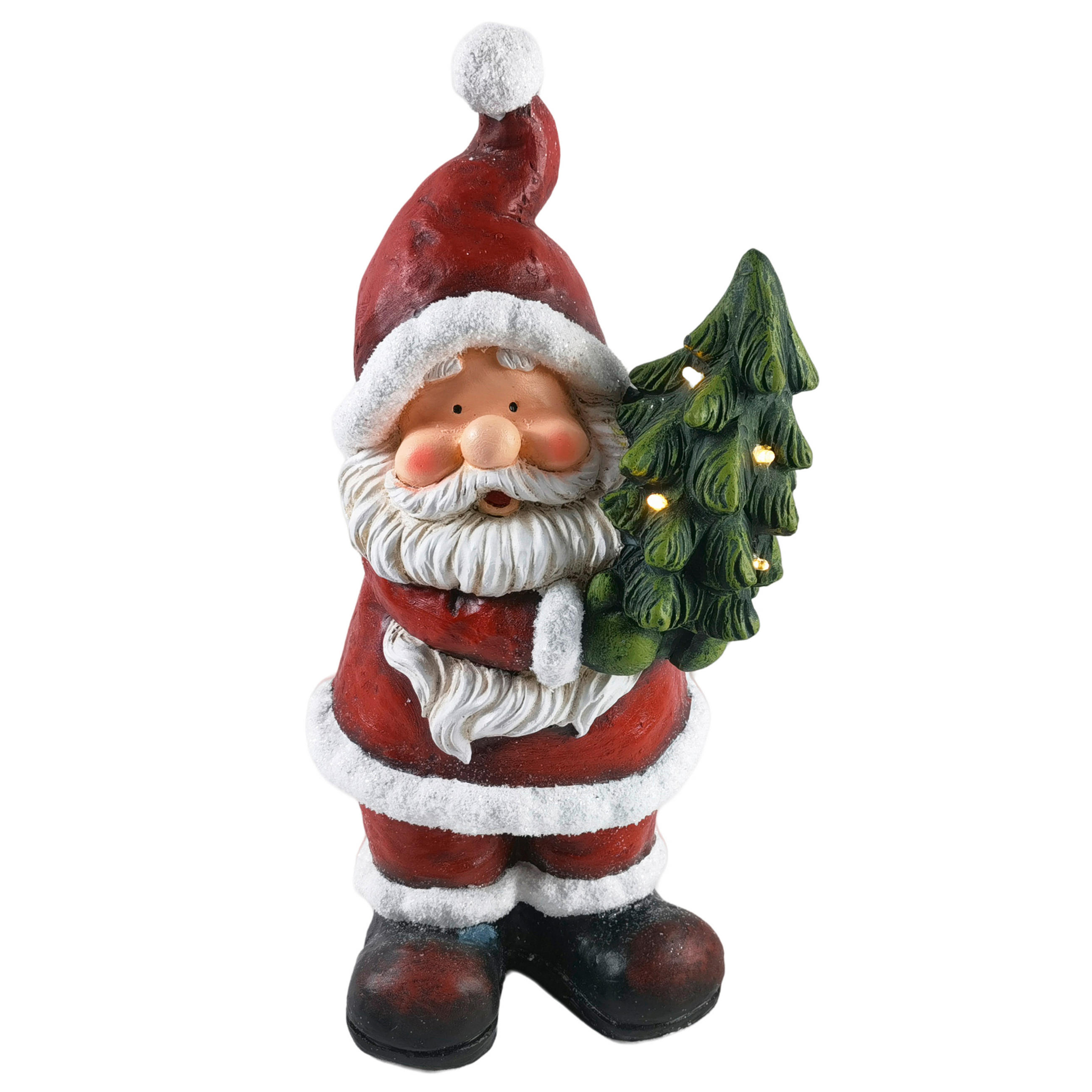 WEIHNACHTSMANN  - Rot/Braun, LIFESTYLE, Stein (20,7/44,2/18,8cm) - X-Mas