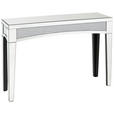 KONSOLENTISCH in Glas, Holzwerkstoff   120,5/81/35,5 cm  - Silberfarben, Trend, Glas/Holzwerkstoff (120,5/81/35,5cm) - Xora